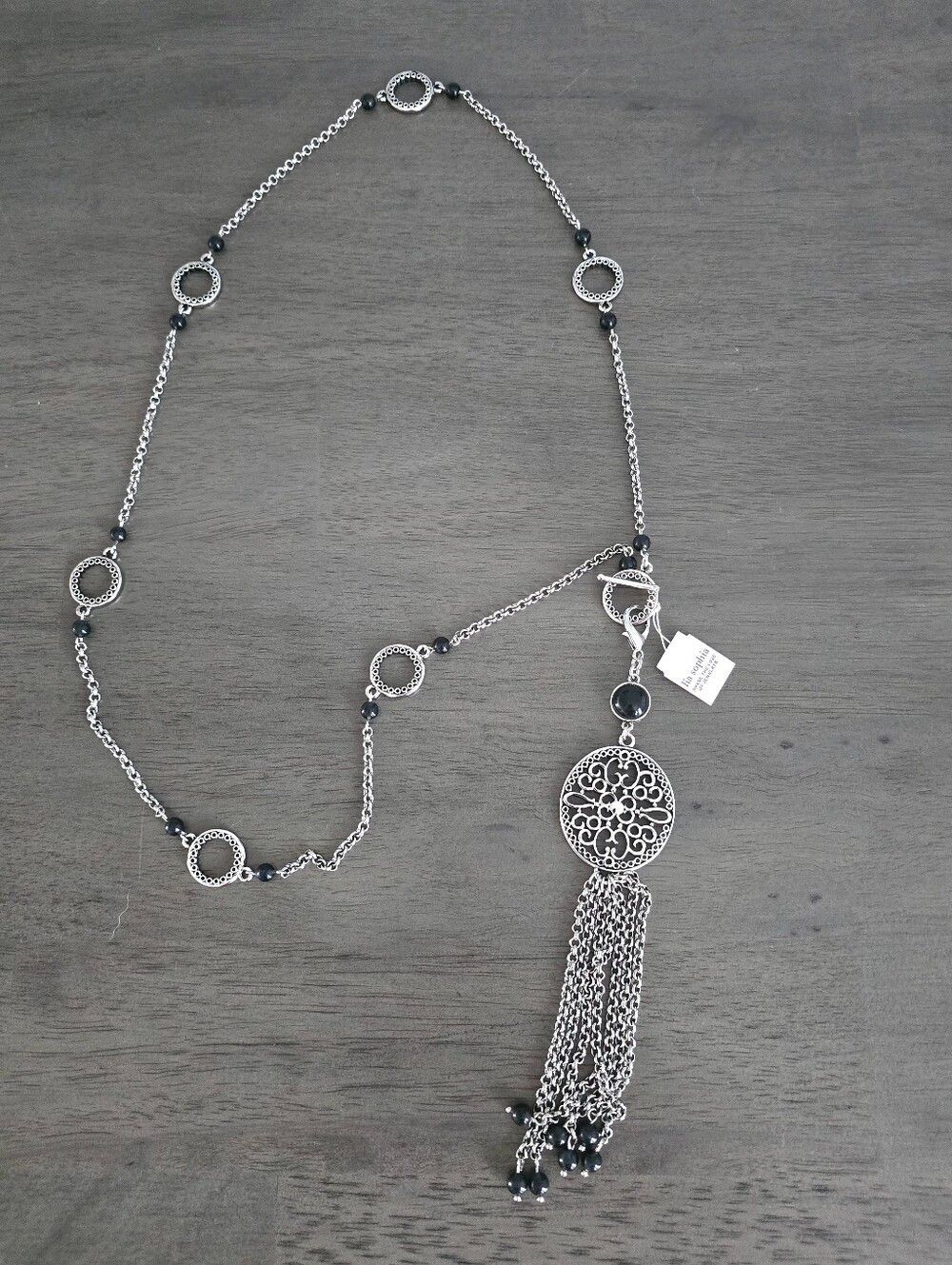 Lia Sophia Lyrical Silver-tone Statement Necklace